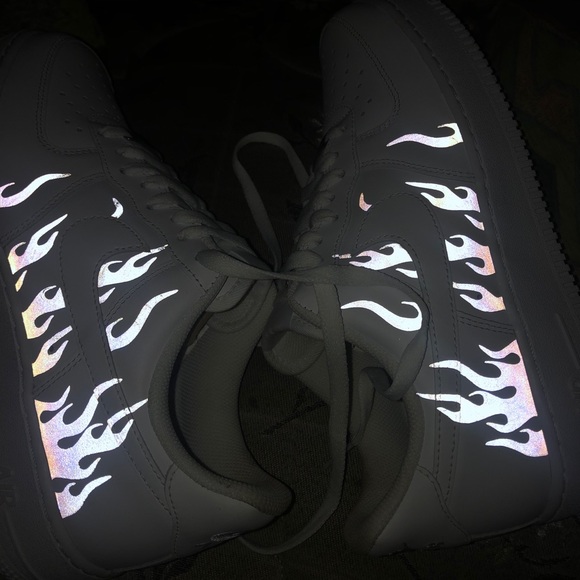 Nike air forces reflective flames (custom) - Picture 1 of 3